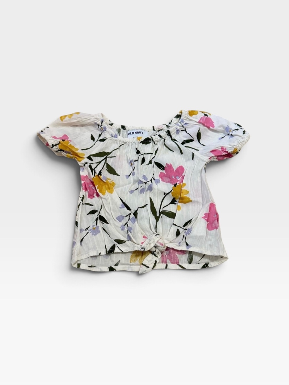Old Navy Floral Tie Waist Top